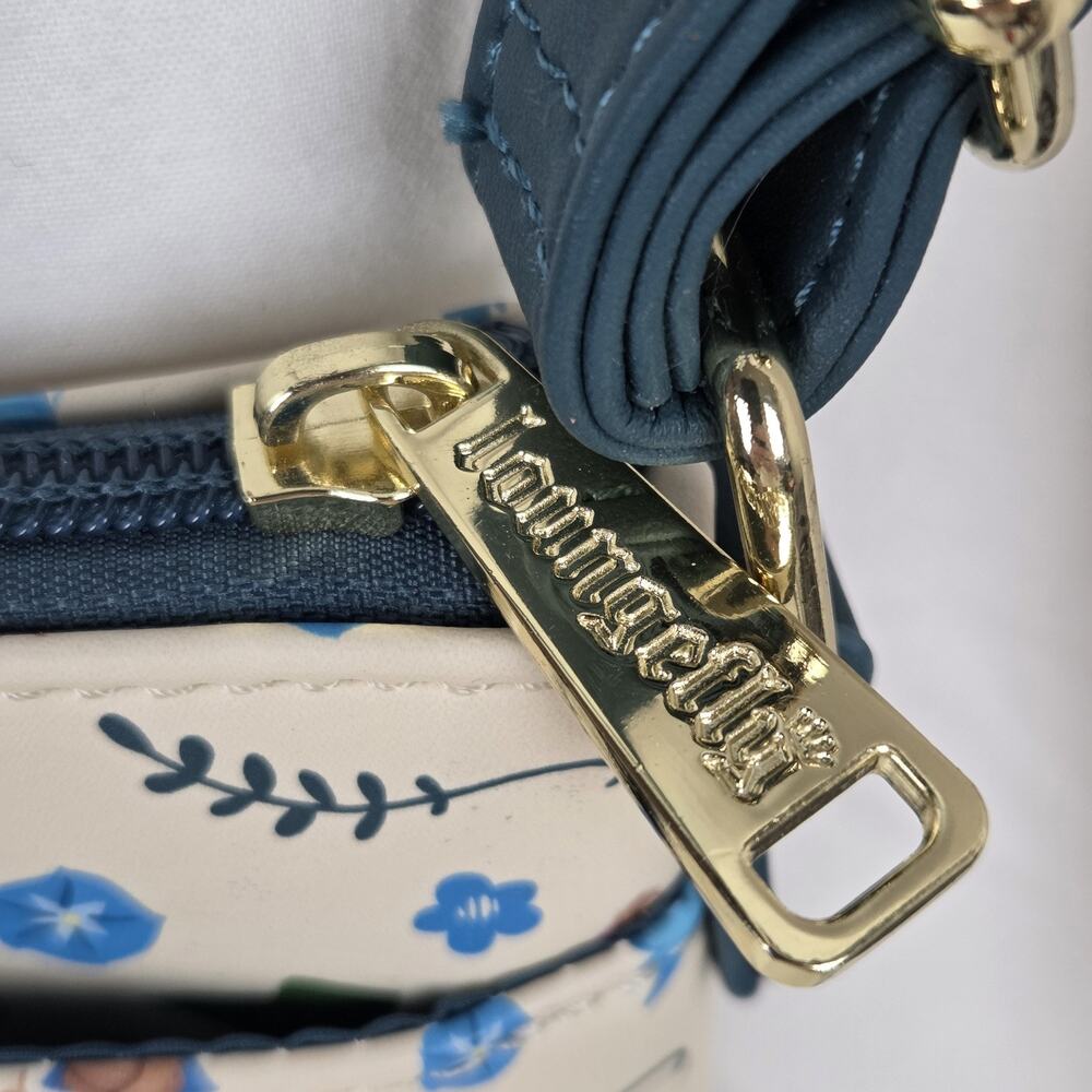 Loungefly Disney Cinderella Crossbody Bag Purse Jaq Gus Mice Cream Teal - Picture 14 of 16